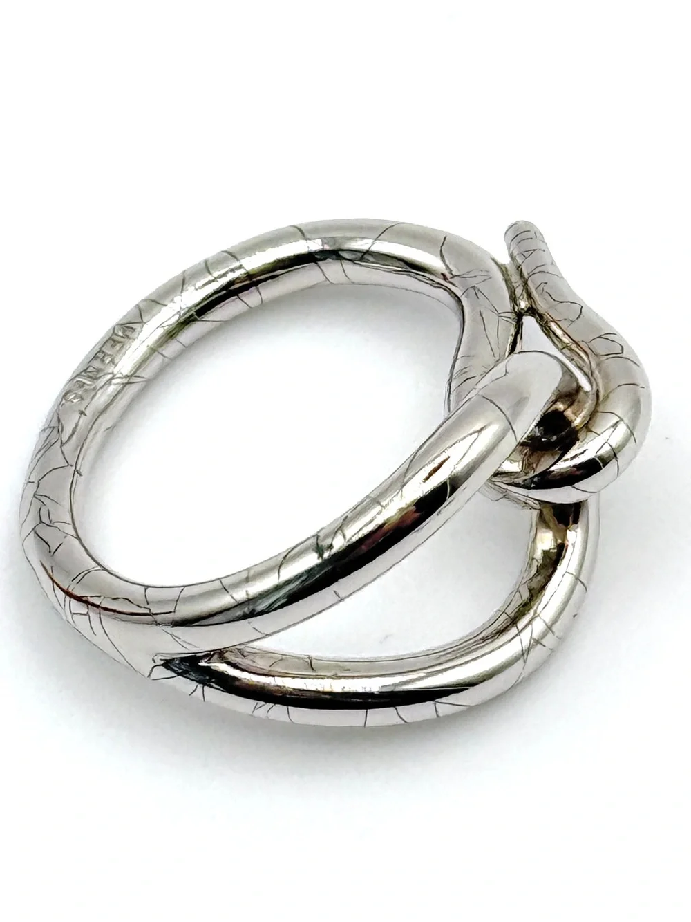 Vintage Hermès Silver Jumbo Scarf Ring with Box - Picture 4 of 10